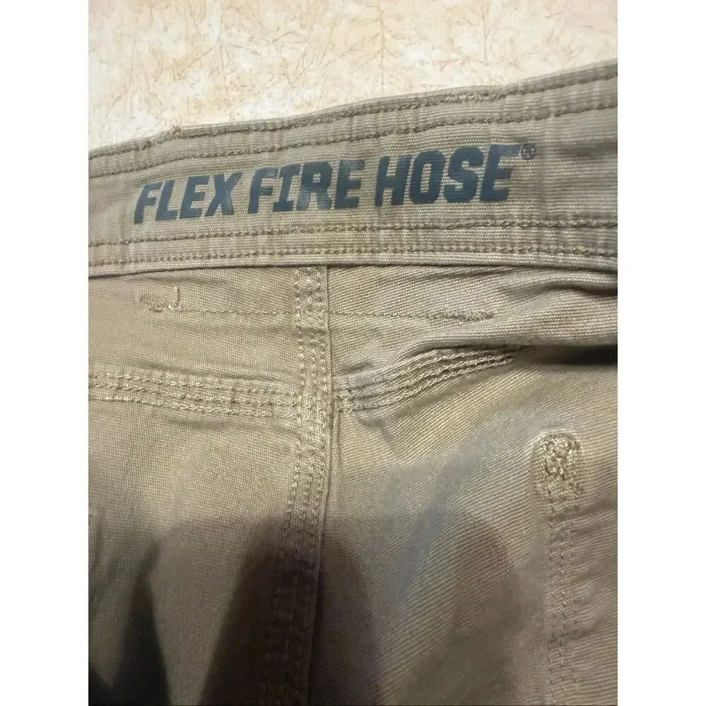 Duluth Flex Fire Hose Ultimate Relaxed Fit Cargo Pants Sz 40/30 Khaki